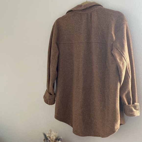 Brown Ribbed Shacket - Picture 6 of 6